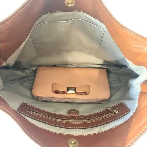 NWT Marc Jacobs Lisa Leather Shoulder Hobo Bag Multi Pockets Brown Y2K Vintage - Picture 5 of 9